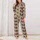 thumbnail image 2 of Fotbe Fashion Hippie Girl Conjunto de Pijama de Manga Larga para Mujer con Estampado, Ropa de Dormir de 2 Piezas, Conjunto de Casa Suave y Cómodo con Bolsillos-Medium, 2 of 7
