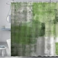 thumbnail image 2 of Green Abstract Shower Curtain Green and Grey Abstract Art Painting Shower Curtain Bathroom Bathtub Curtain 72x72 Inch with 12 plastic hooks, 2 of 5