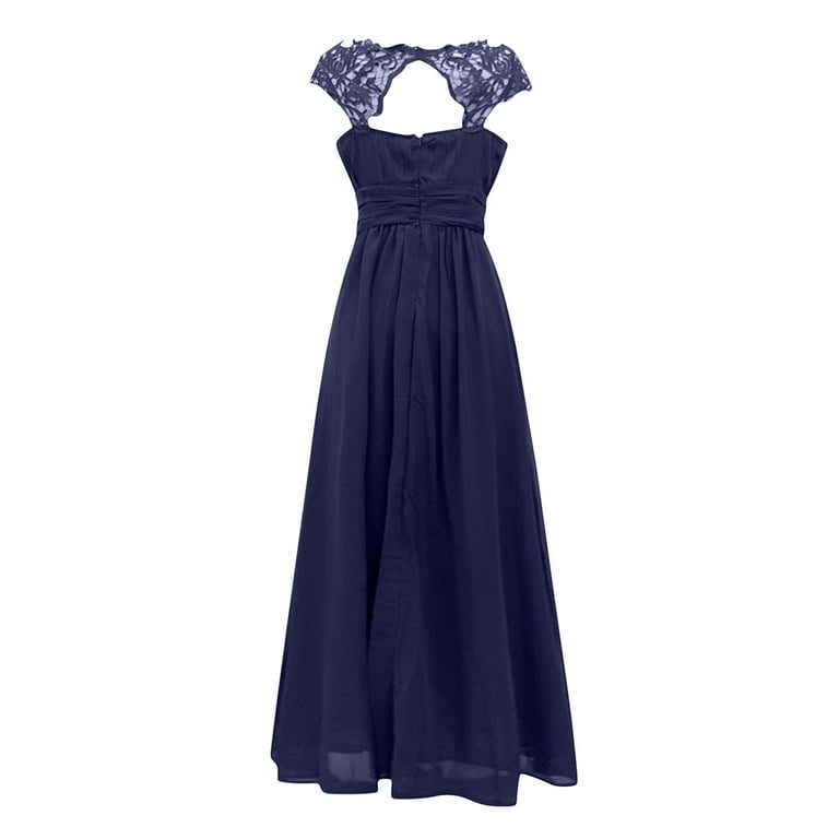 RYDCOT Womens Lace Chiffon formal A-Line Maxi Dress Smocked 2023 Wedding  Guest Bridesmaid Evening Gown Prom Dresses for Women Elegant Clearance -  Walmart.com