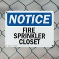 thumbnail image 5 of (2 Pack) Fire Sprinkler Closet OSHA Notice Sign 14 Inch X 10 Inch Plastic Sign, Weather Resistant, UV Protected for Workplace, Business, and Construction Site, Made in the USA, 5 of 8