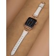 thumbnail image 3 of Wearlizer Slim Leather Watch Band Compatible with Apple Watch Bands 38/40/41/42/44/45/46/49mm Women Thin Strap for Iwatch Series 11/10/9/8/7/6/5/4/3/SE/Ultra, 3 of 6