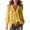 Yellow, variant on YVNAURA Womens V Neck Pleated Blouse Bell Sleeve Top For Women Long Sleeve Button Down Collared Shirt Office Work Business Casual Blouse Spring Fall, White,L