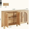 thumbnail image 2 of Tribesigns Buffet Bahut, Crédence en Rotin Armoire de Rangement de Cuisine avec 4 Portes, 2 of 9