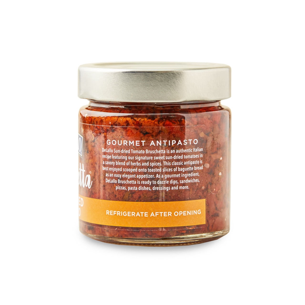 (Pack of 6), Delallo Sun-Dried Tomato Bruschetta, 7.05 oz