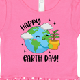 thumbnail image 3 of Inktastic Happy Earth Day Cute Smiling Planet Earth with Tree Gift Baby Girl Dress, 3 of 4