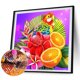 thumbnail image 2 of Diamante pintura taladro fruta Color loro Kits completo redondo hogar pared arte Decoración FLhrweasw Nuevo, 2 of 9