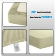 thumbnail image 6 of Chezmoi Collection Liam 7-Piece Tan Bed in a Bag Queen Comforter Set with Sheets Medallion Embossed Bedding Set, 6 of 9