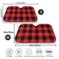 thumbnail image 7 of Lsque Buffalo Plaid Red Black Car Windshield Sun Shade | Accordion Folding Style Auto Shade for Car Truck SUV Van | Blocks UV Rays Sun Visor Protector | Medium, 7 of 7