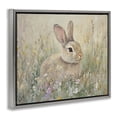 thumbnail image 2 of Stupell Industries French Country Soft Color Rabbit in Meadow Gray Floating Frame Canvas Art, 21 x 17, by Petals Prints Design, 2 of 7