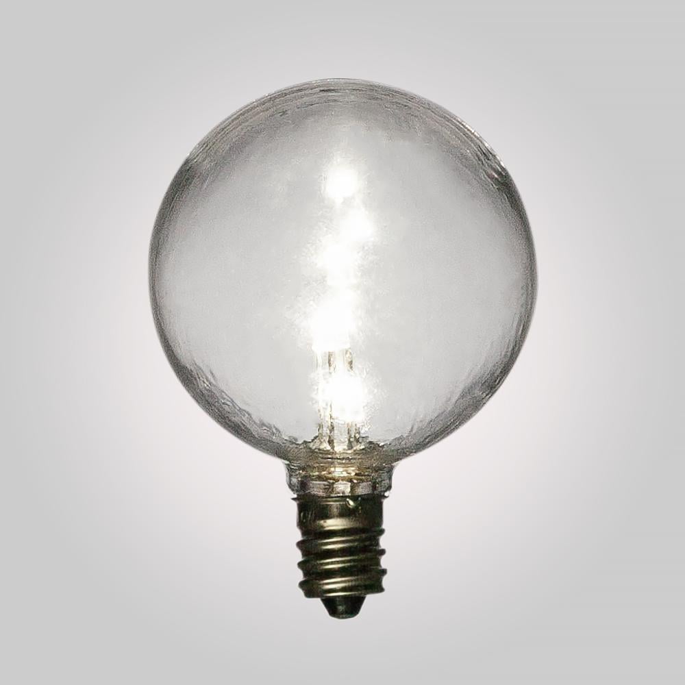 Fantado White .5Watt LED G40 Globe Light Bulb, Shatterproof, E12