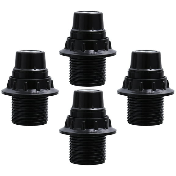 Masteelf 4Pcs E14 Light Bulb Socket Lamp Repair Kit with Plastic and Aluminum Cover for Home and Garage Use