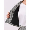 thumbnail image 5 of DARING DIVA 2 Pcs Set Women Tweed Collarless Blazer and Mini Skirt XS Black, 5 of 6