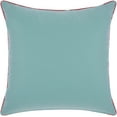 thumbnail image 2 of Nourison Outdoor Pillows Aqua/Coral Decorative Throw Pillow , 18"X18", 2 of 2