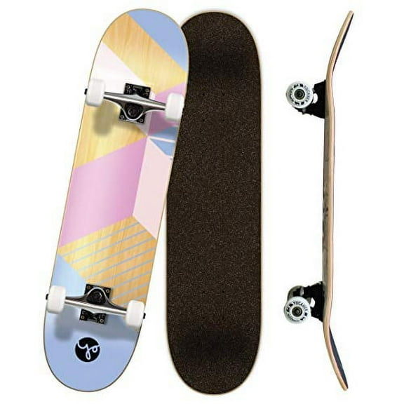 Yocaher Graphic Complete 31" x 7.75" Skateboards - Geometric Purple