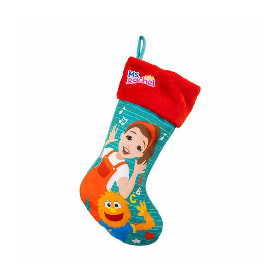 Kurt Adler Ms. Rachel with Herbie Holiday Colors Applique Christmas Stocking 