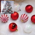 thumbnail image 1 of Christmas Tree Decorations 6cm Red And White Pumpkin Combination Christmas Ball 20 Pcs Hanging Decorations Hanging Christmas Decoration Dress Up, 1 of 7