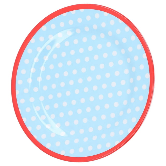 Reusable Snack Plate Reusable Melamine Plate 9in Dinner Plate Lightweight Decorative Tableware with Smooth Round Edge for Fruits Salads Cakes