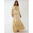 thumbnail image 7 of Printed V-neck Maxi Dress with Button Detail, 7 of 7