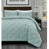 2pc Pinch Pleat Comforter set Aqua Green Color Bed Set | Master Collection BY Cozy Beddings