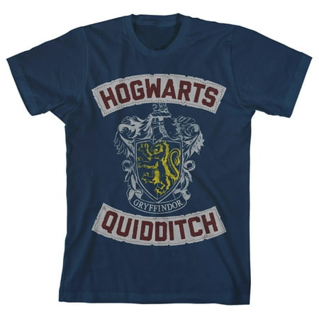 Harry Potter Quidditch Hogwarts Youth Boys Navy T-Shirt-Small