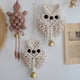 thumbnail image 4 of Atrapasueños rústico de macramé para decoración del hogar, tejido de algodón para colgar en la pared, 4 of 8