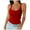 Wine, variant on Womens Tanks & Camis Spaghetti Strap Scoop Neck Ribbed Tank Tops Slim Fitted Cotton Camisole Basic Sleeveless Layering Shirts