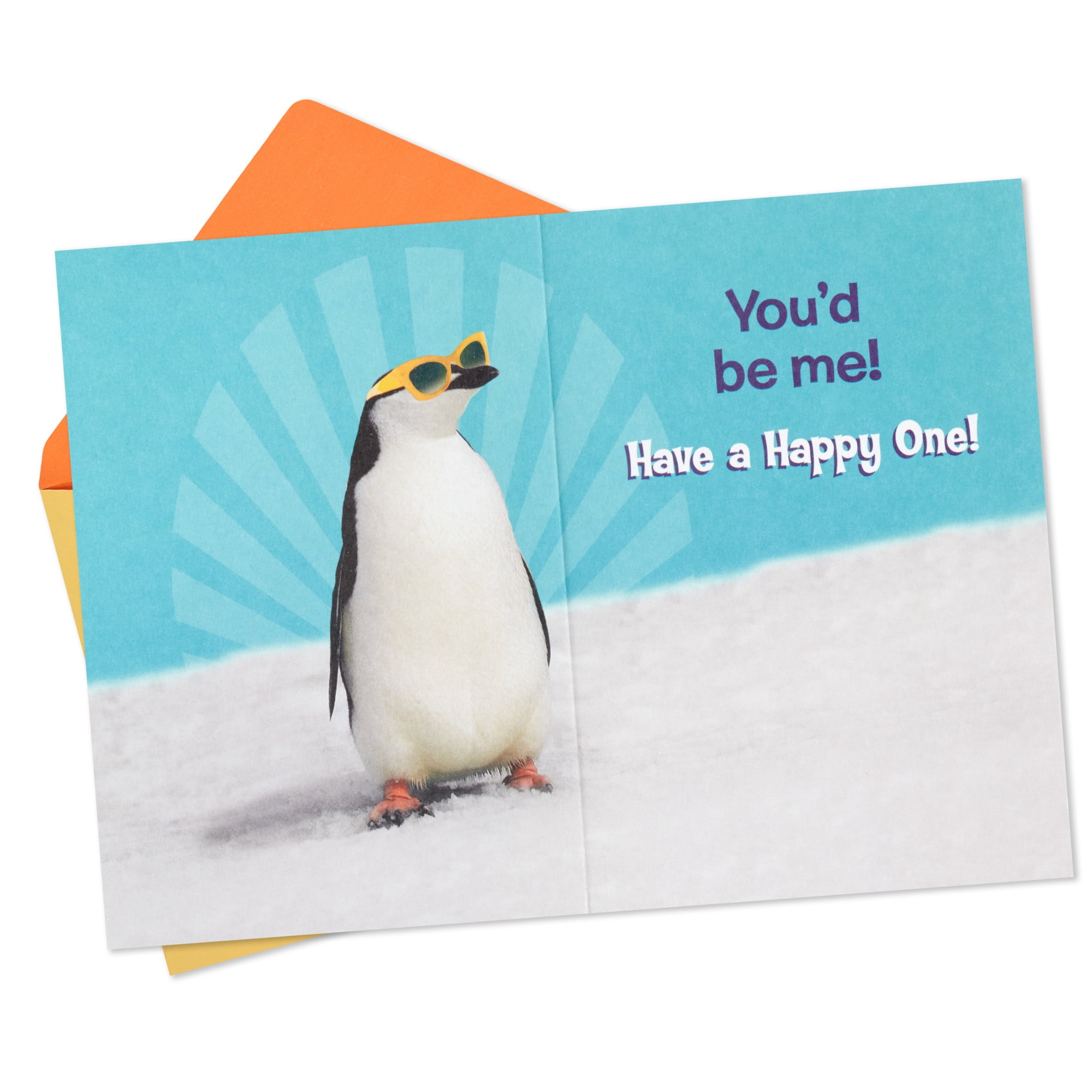 Hallmark Birthday Card for Sister (Penguin With Sunglasses)