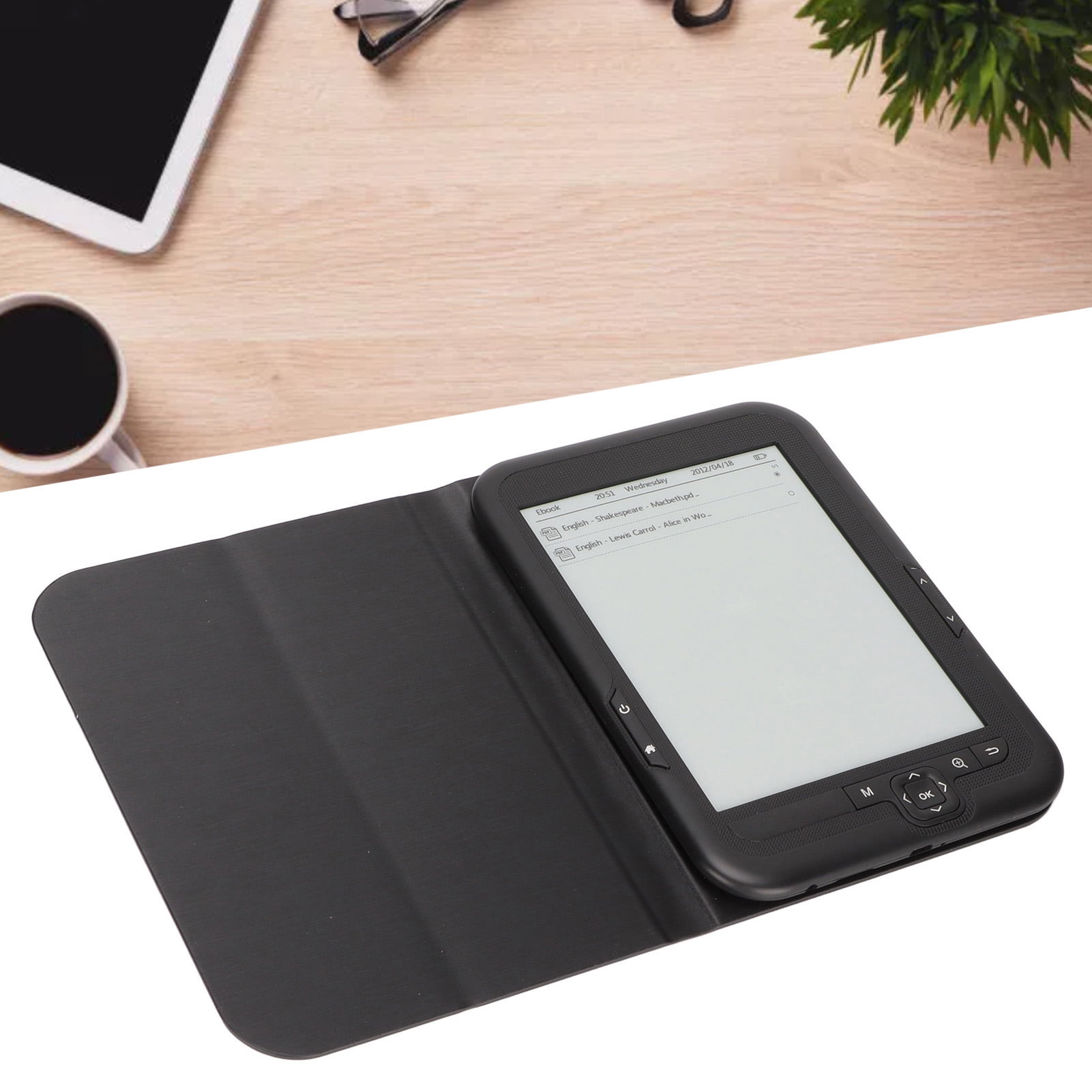6in HD Ink Screen E Reader, Supports Music Playback, Multi Function Navigation Keys, Supports Multiple File Formats