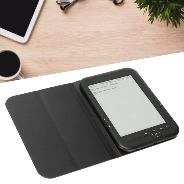 6in HD Ink Screen E Reader, Supports Music Playback, Multi Function Navigation Keys, Supports Multiple File Formats
