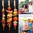thumbnail image 3 of Brochetas de bambú PFIEIFPO, 20 cm, 200 unidades, para aperitivos, barbacoas, fruta, 3 of 7