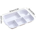 thumbnail image 3 of Divided Plates, Dinnerware Tray, Microwave Safe, Dishwasher Safe, Reusable, 5-Section Plastic Plate for Family, Camping, Picnic, Parties, Indoor Outdoor Use, 3 of 7