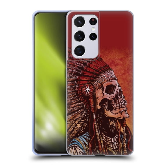Head Case Designs Officially Licensed David Lozeau Colourful Grunge Native American Soft Gel Case Compatible with Samsung Galaxy S21 Ultra 5G