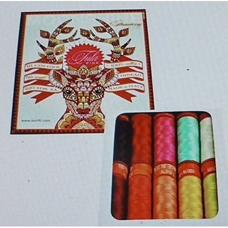- Aurifil Tula Pink Moonshine Strawberry Thread -10 Small Spools - Cotton Thread