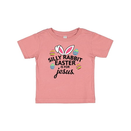 

Inktastic Silly Rabbit Easter is for Jesus with Bunny Head and Easter Eggs Gift Baby Boy or Baby Girl T-Shirt