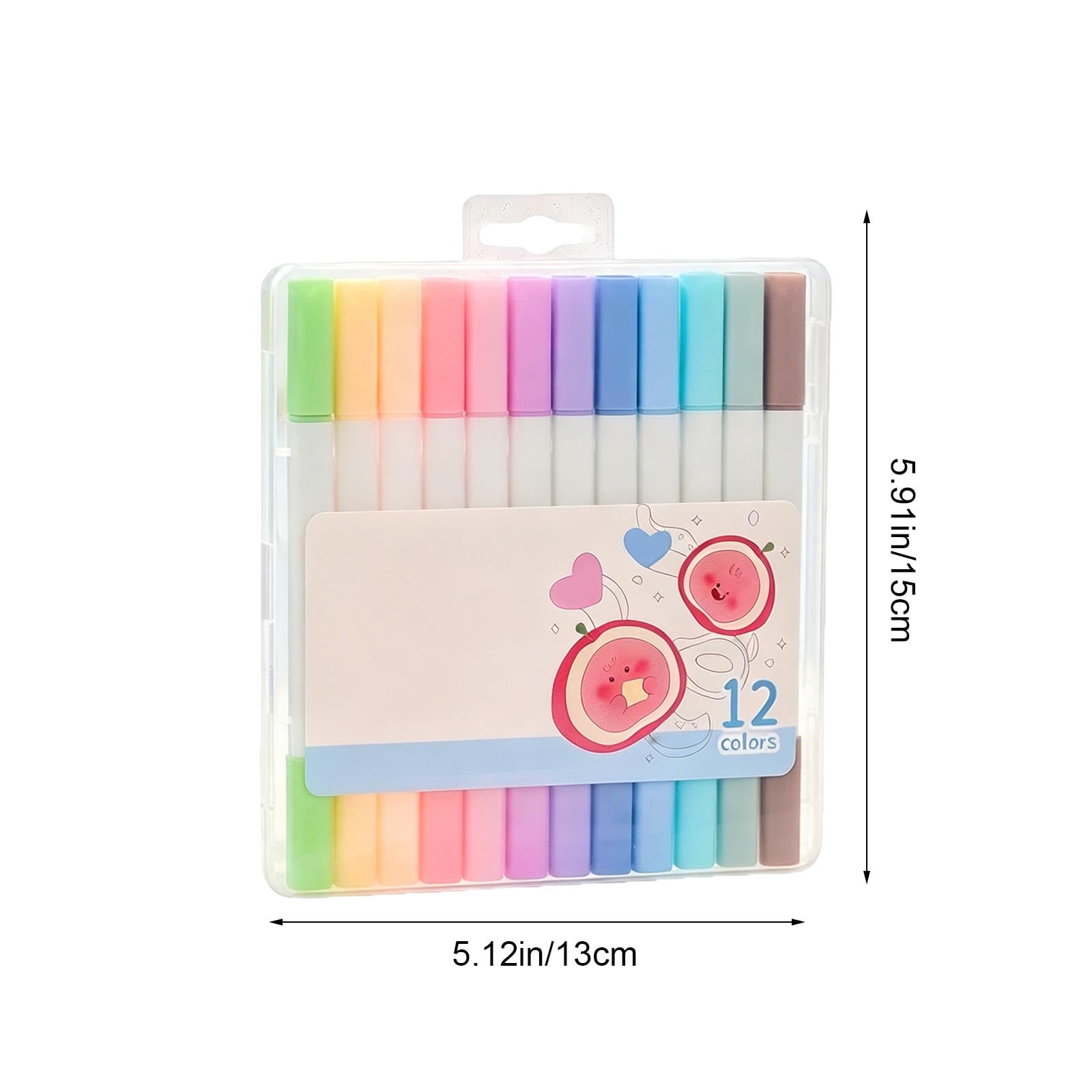 Seyotauo Fruit-Scented Dual-Tip Highlighter Set, Pastel Fine Art Markers with Smooth Chisel & Nib, Bright Smudge-Free Acid-Free Ink for Journaling Note-Taking DIY Craft
