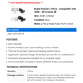 thumbnail image 2 of Brake Pad Set 2 Piece - Compatible with 2008 - 2015 Scion xB 2009 2010 2011 2012 2013 2014, 2 of 2