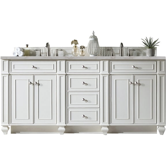 James Martin Vanities 157-V72-BW-FVSL Bristol 72" Free Standing Double Basin Hardwood