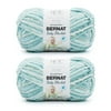 Bernat Baby Blanket Blue Green Yarn - 2 Pack of 300g/10.5oz - Polyester - 6 Super Bulky - 220 Yards - Knitting/Crochet