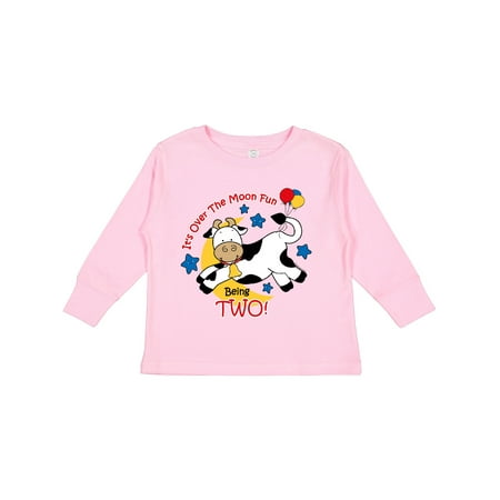 

Inktastic Cow over Moon 2nd Birthday Gift Toddler Boy or Toddler Girl Long Sleeve T-Shirt