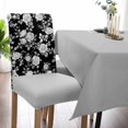 thumbnail image 5 of Dining Chair Covers Set of 8 Vintage Pastoral Black Flower Country Art Decoration Stretch Parsons Chair Slipcovers Removable Washable Chair Cover Protector for Kitchen Dining Room Hotel, 5 of 5
