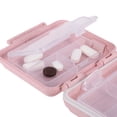 thumbnail image 2 of Unique Bargains 1 Pc 6 Grids Independent Double Layer Pill Case Detachable for Travel Pink, 2 of 6
