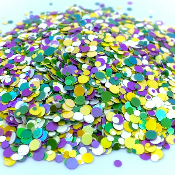Fat Tuesday Dot Glitter Confetti (1oz = 28g)