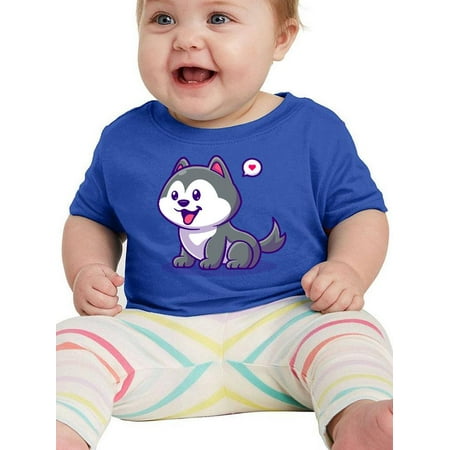 

Cute Husky Dog Cartoon T-Shirt Infant -Image by Shutterstock 18 Months