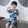 thumbnail image 4 of RTKFRFLM Boys Camo Short Sleeve Outfit Set Toddler Fall Clothes Kids T Shirt And Shorts Casual Playwear Breathable Comfortable Activewear For Daily Wear Clothing Sets,Size 4-5 Years, 4 of 7