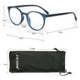 thumbnail image 4 of EYE ZOOM 3 Pack Retro Round Plastic Frame Reading Glasses for Men and Women, Navy Blue, +2.50, 4 of 5