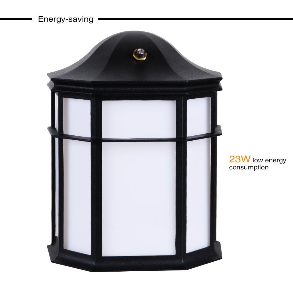 Photocell Dusk To Dawn Led Outdoor Wall Light 23w 120w Equiv Photocell Dusk To Dawn Led Outdoor Wall Light 23w 120w Equiv Energy Star Vintage Style Security Pack 5000k Daylight 1300lm Wet Location