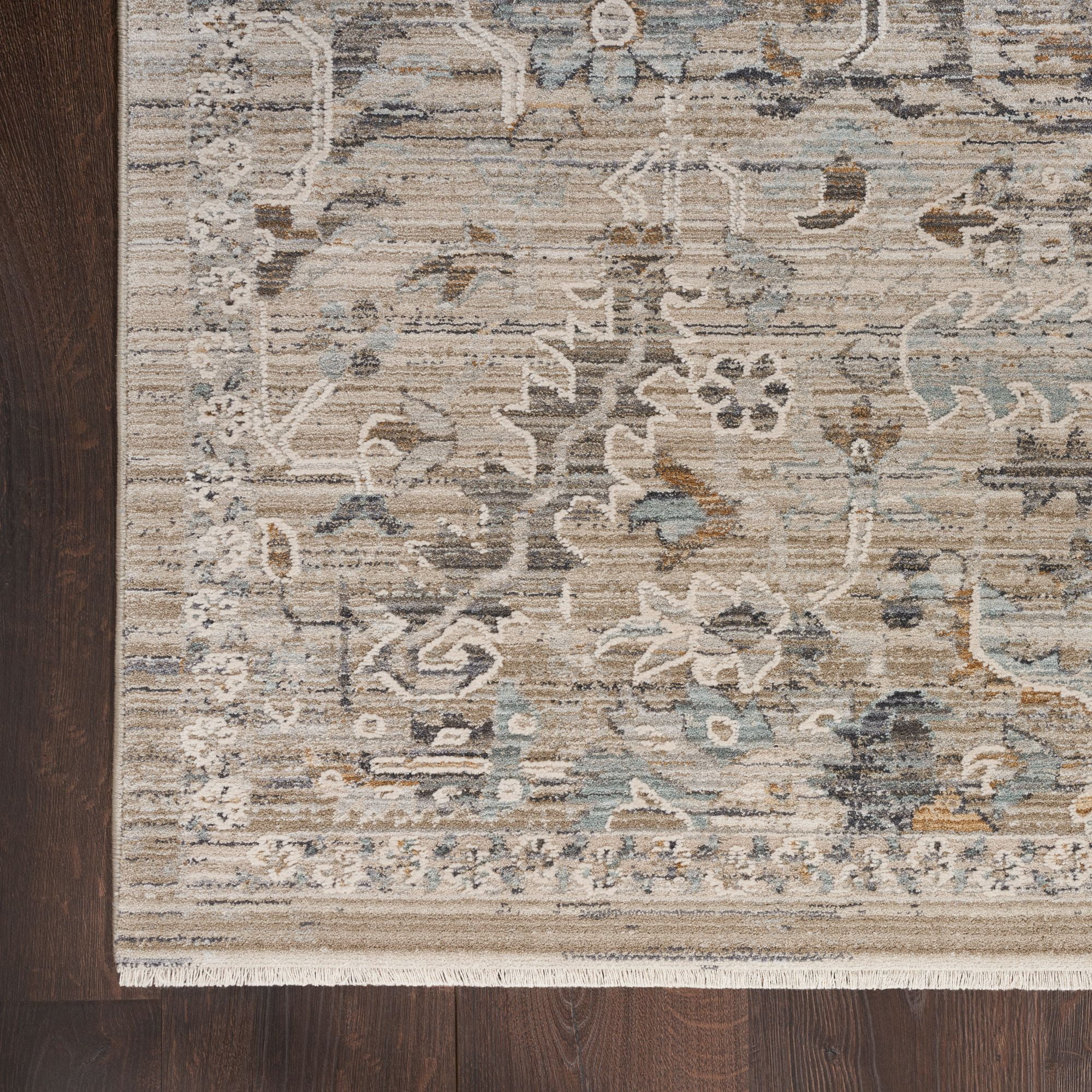 Nourison Nyle Vintage Floral Bohemian Indoor Rug Ivory Taupe 9'10" x 13'6"