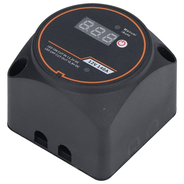 Batería Dual Relé De Batería Aislador Dividido Pantalla Digital Impermeable 12V 140A Para Coche Barco