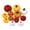Orange#023, variant on 12Pcs Faux Velvet Pumpkin Decorations Set, Orange & White Plush Hollow Hooded Eyeball Ornaments for Halloween Party Decor, Fall Thanksgiving Table Centerpiece, Mantel Shelf Display