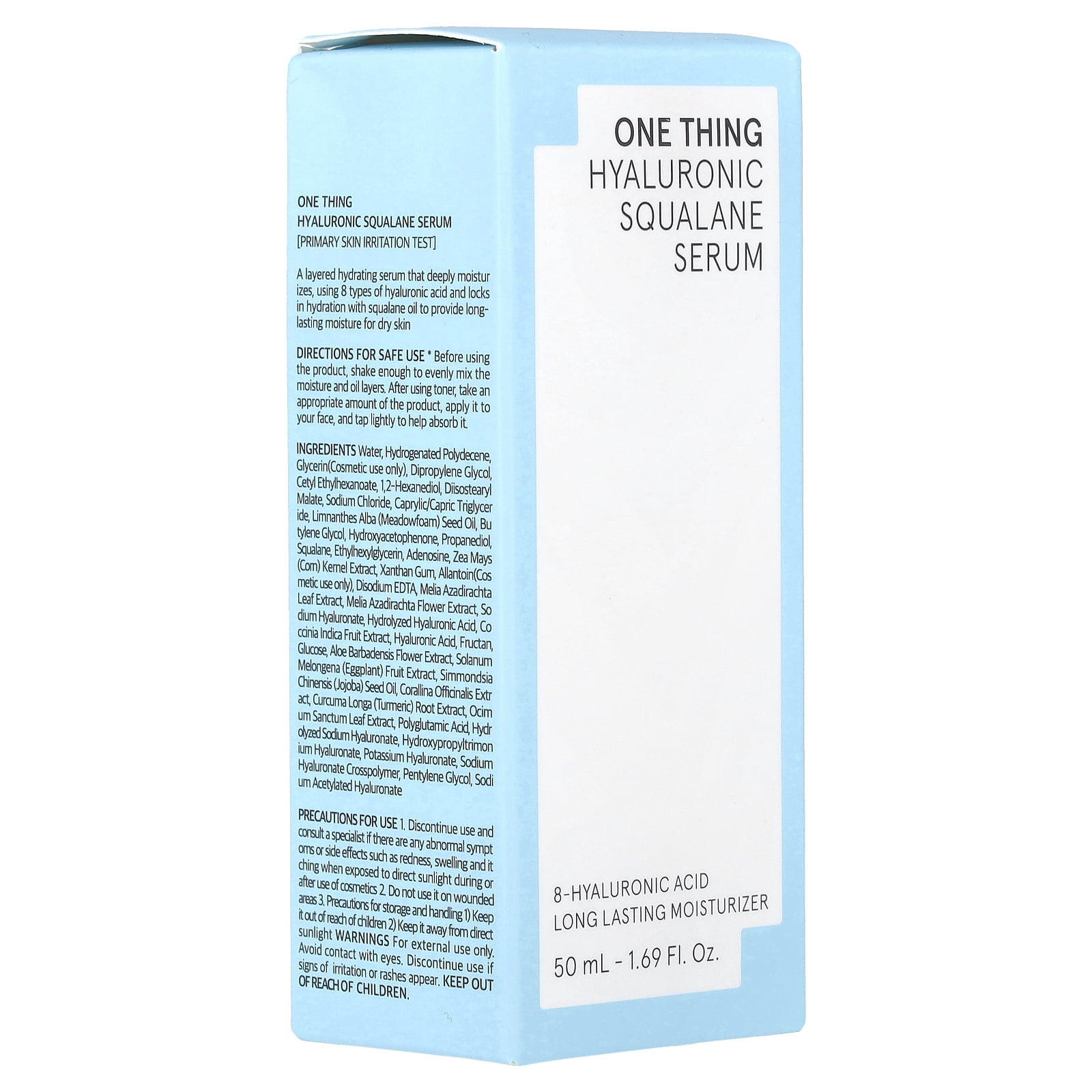 One Thing Hyaluronic Squalane Serum, 1.69 fl oz (50 ml)
